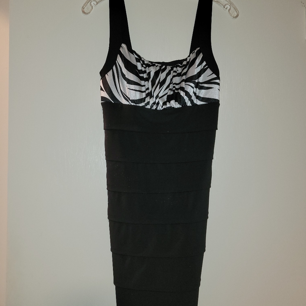 Women's zebra print formal dress